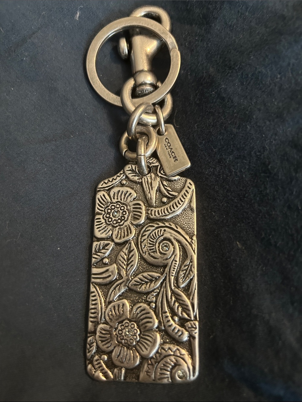 Coach Floral Embossed Bag Charm